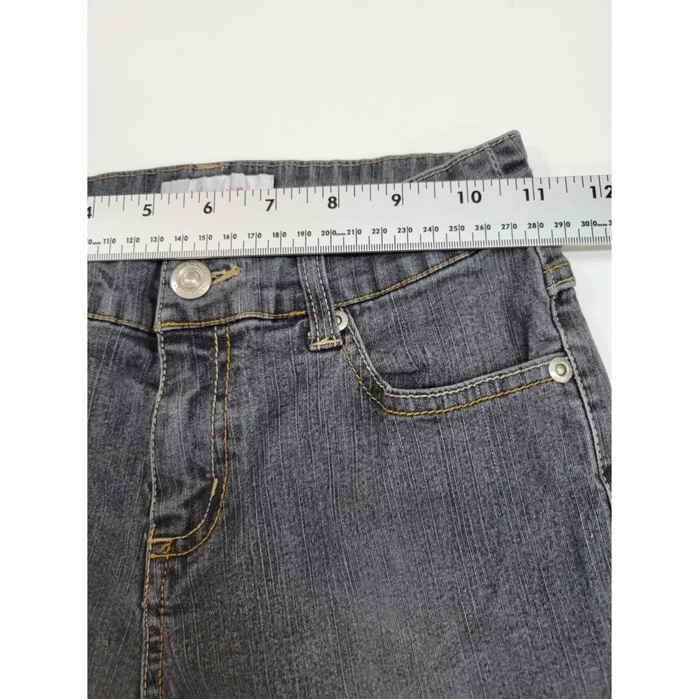 Xhilaration Womens Gray Denim Jeans Size 12 Bootcut Stretch Mid Rise Casual...